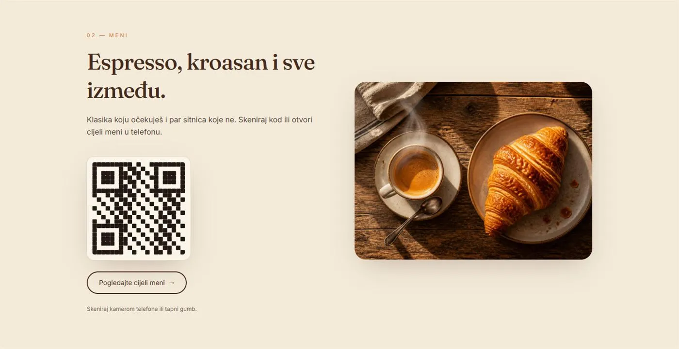 LokINN: Meni preko QR koda