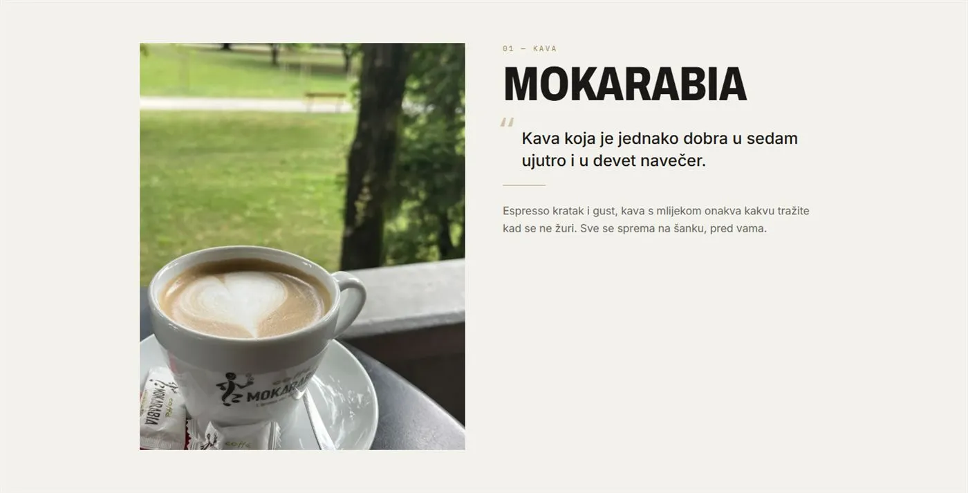 Super A Caffe Bar: Kava: Mokarabia